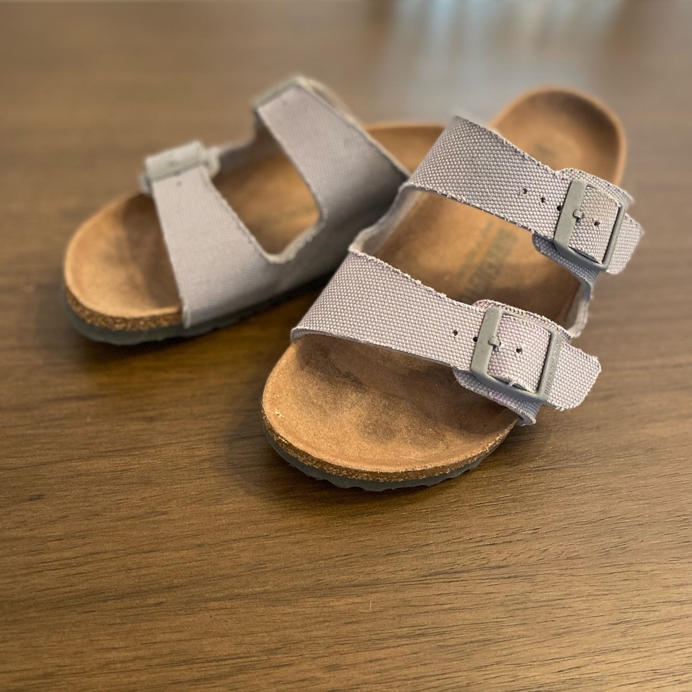 Birkenstocks Gray Arizona Vegan Textile